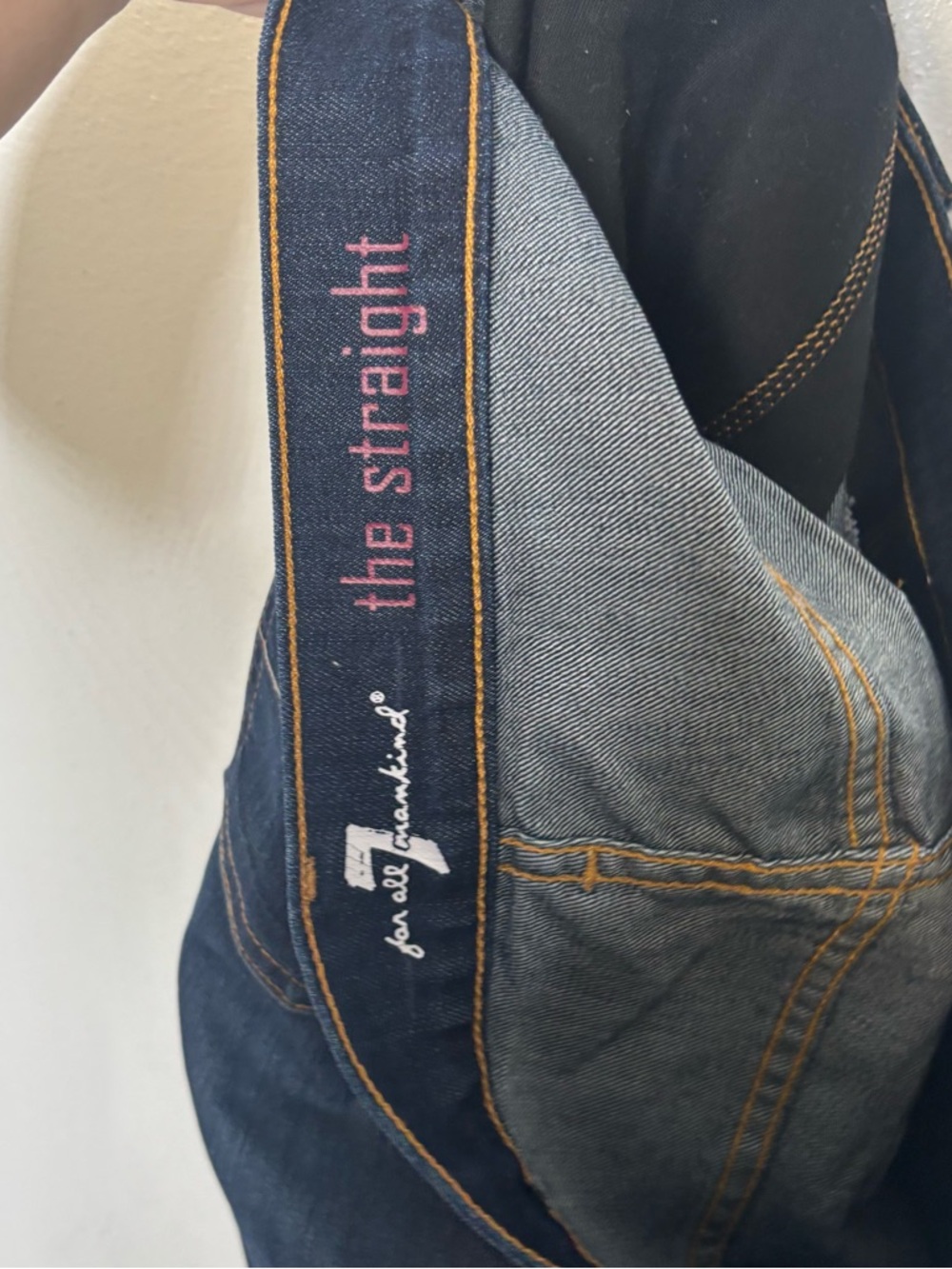 7 For All Mankind Jeans Men’s 32 Dark Blue Denim The Straight Leg - Picture 10 of 10